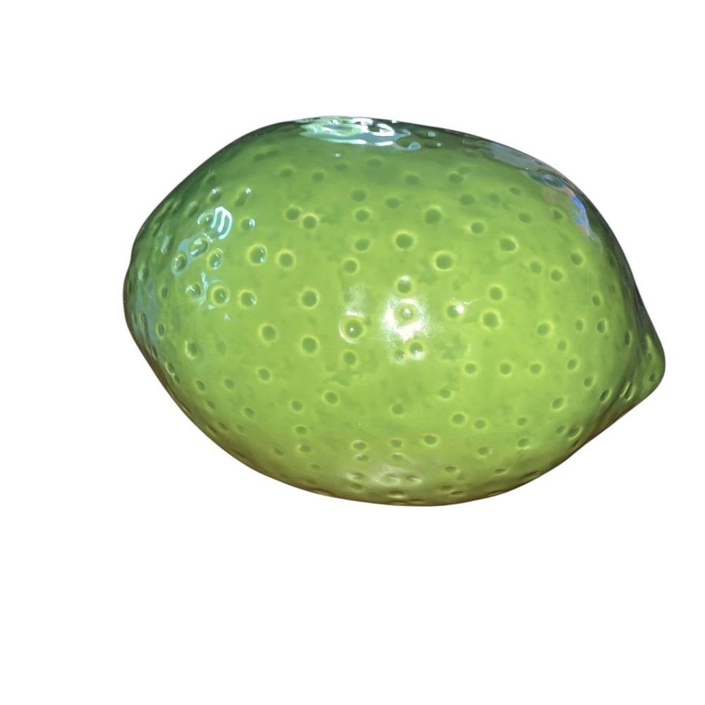 Ceramic Lime Paperweight Decor 8 " Green & Glossy Fun Bar Decor